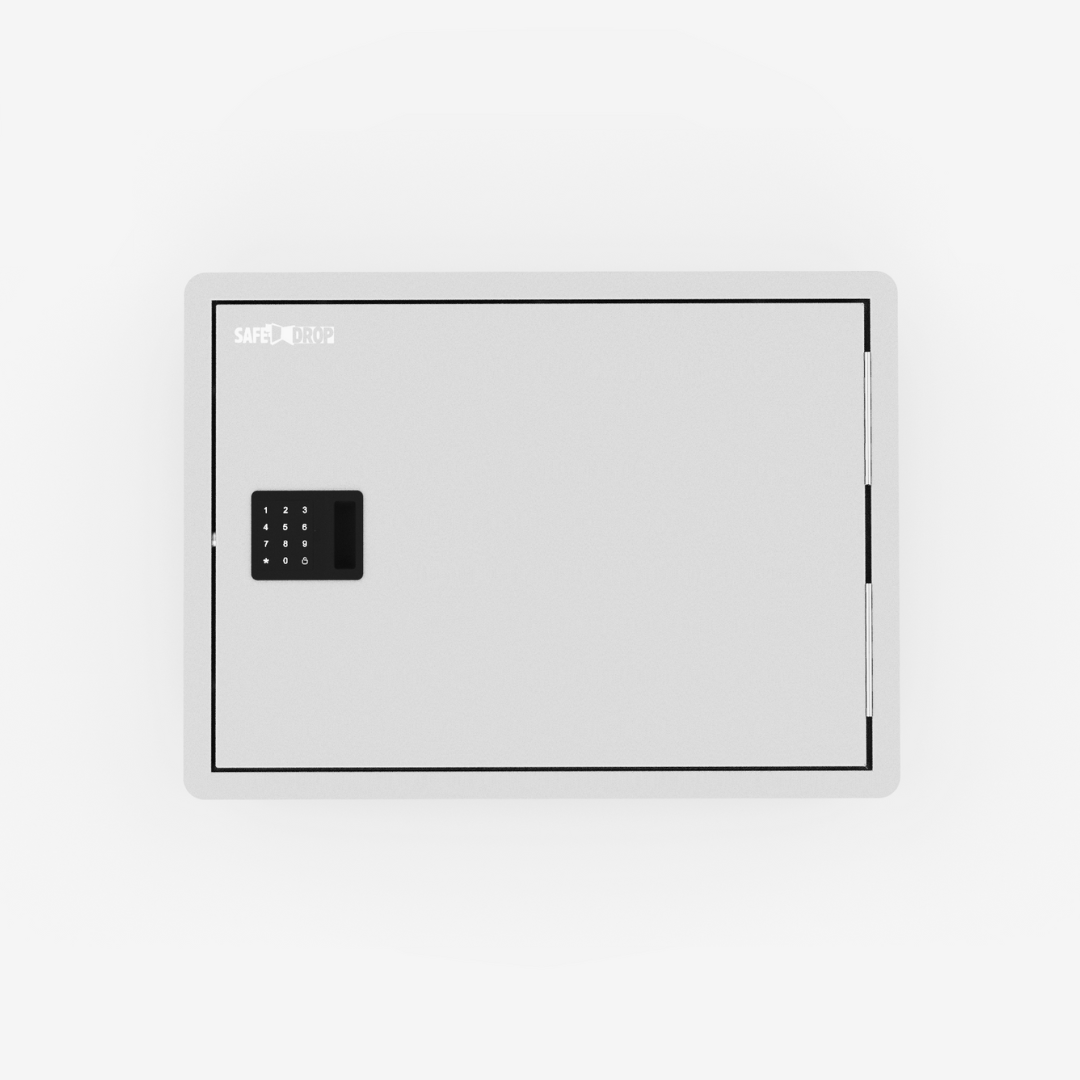 SafeDrop delivery door in white